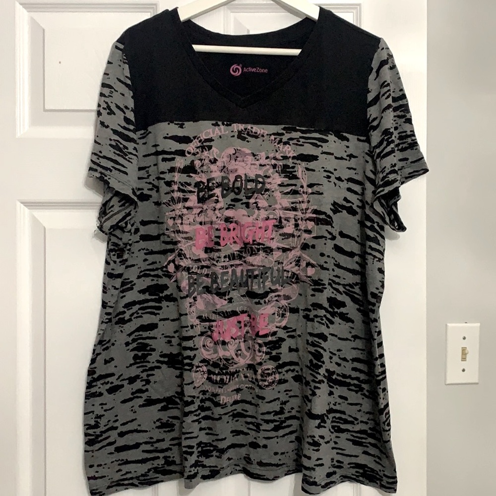 ACTIVE ZONE LADIES 4X SHORT SLEEVE SHIRT